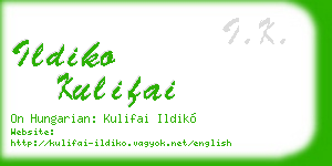 ildiko kulifai business card