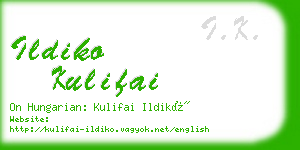 ildiko kulifai business card